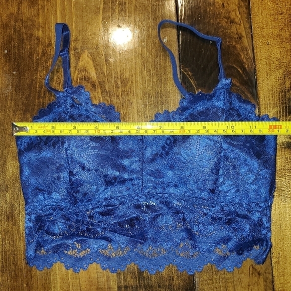 Blue Soft Lace Bralette OSFM - Picture 4 of 5